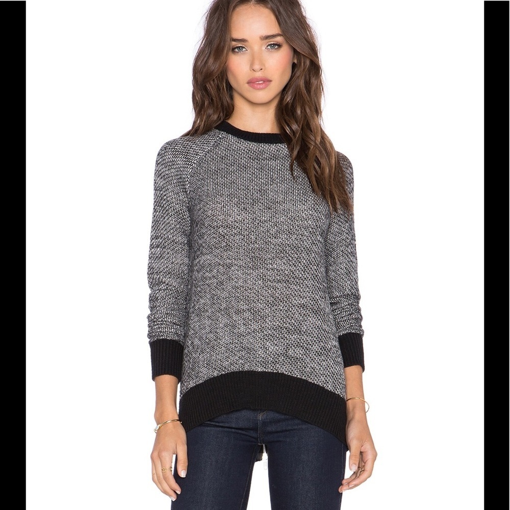 Michael Stars High Low Zip Back Sweater
